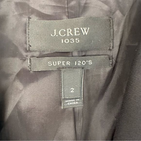 J CREW 1035 Super 120’s Wool Blazer Jacket Womens Size 2 Preppy Academia Office - Picture 6 of 7